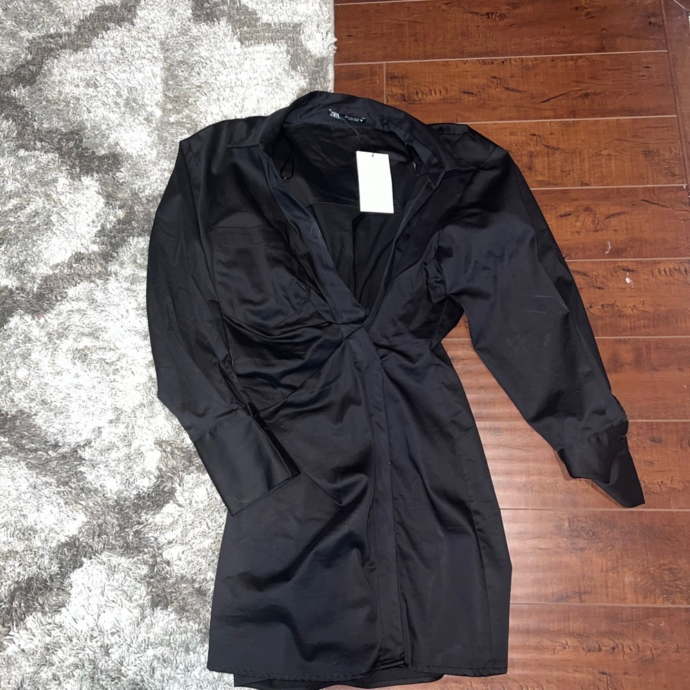NEW ✨Zara Poplin Wrap Dress - Picture 4 of 8